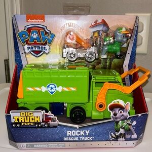 NEW PAW Patrol Big Truck Pup's Rocky Rescue Truck with Collectible Action Figure